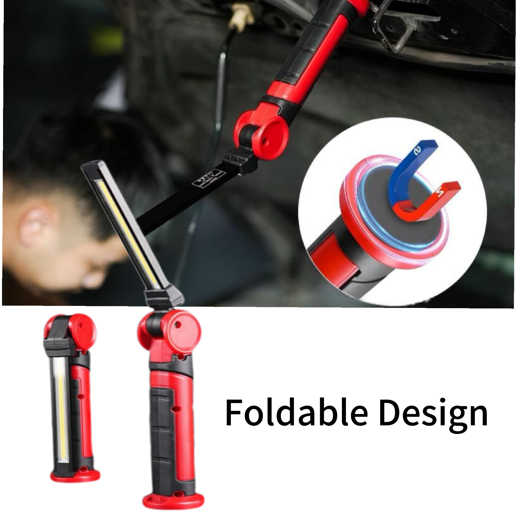 Foldable Rechargeable COB LED Work Light
