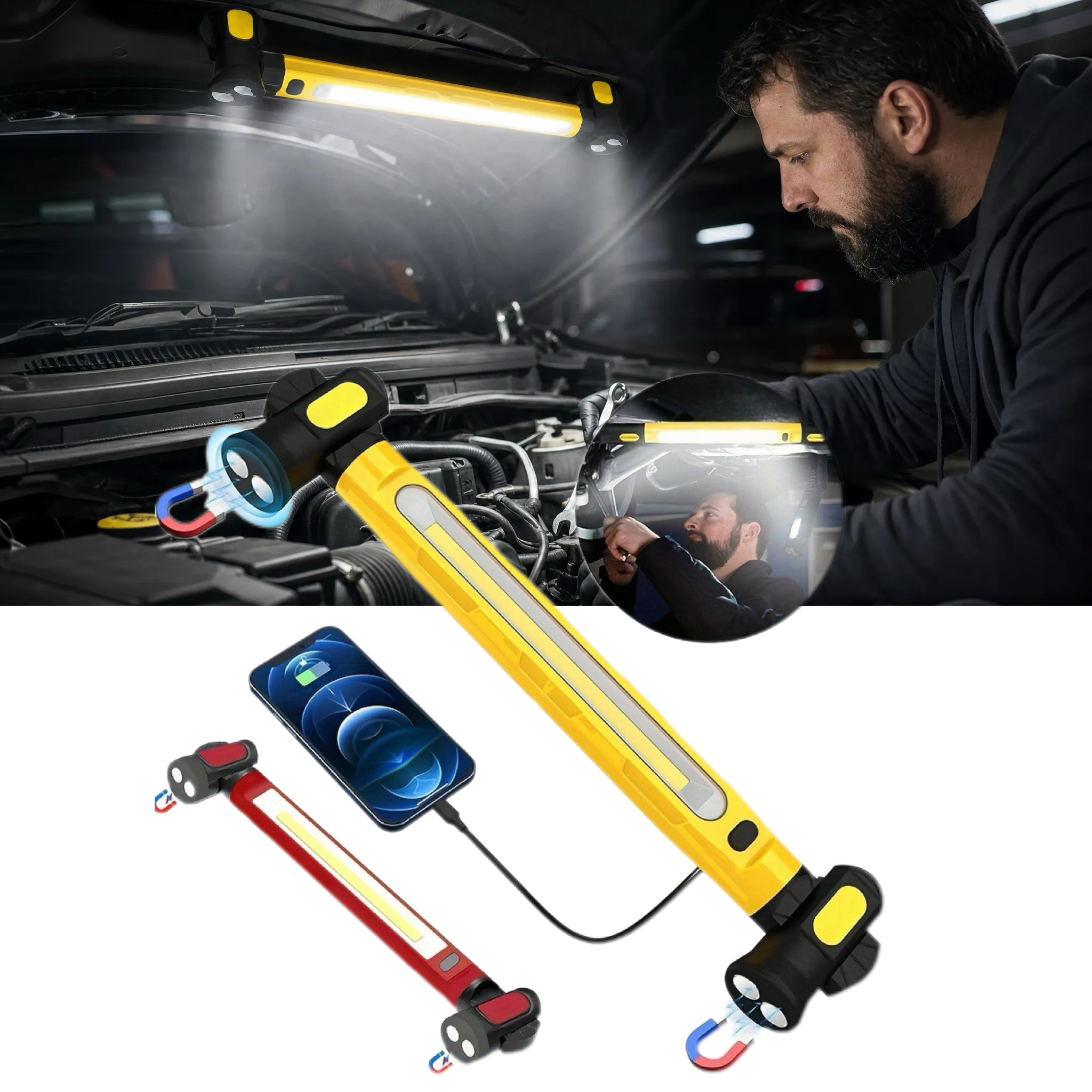 Rechargeable Adjustable COB LED Work Light