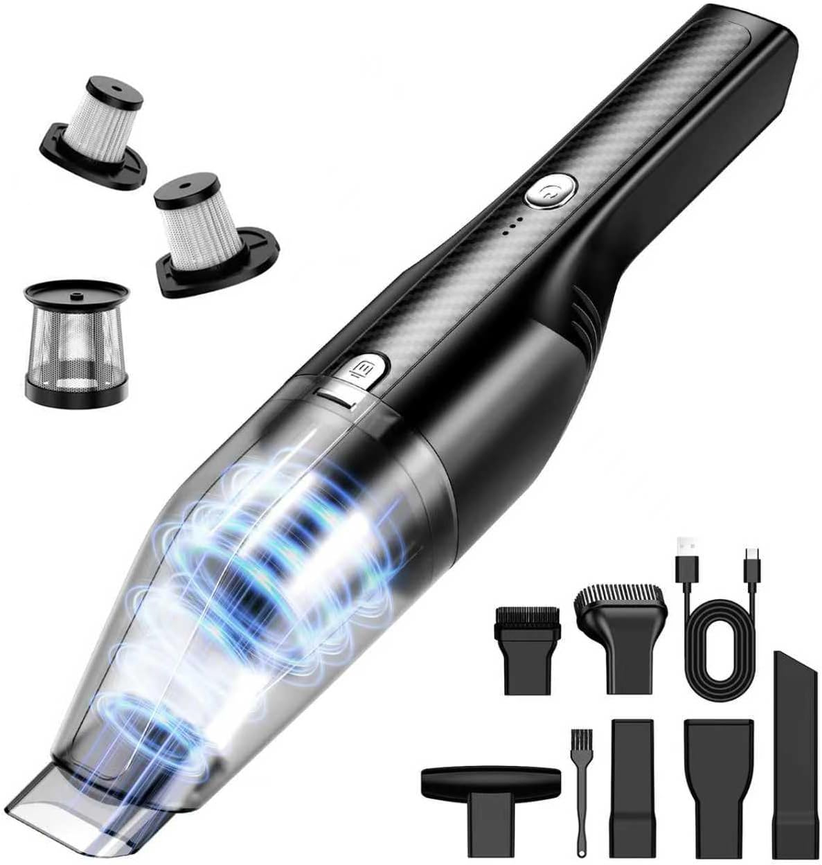 Cordless Car Vacuum Cleaner with HEPA Filter Rechargeable Portable Handheld Vacuum